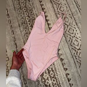 Elegant Pink One-Piece Swimsuit